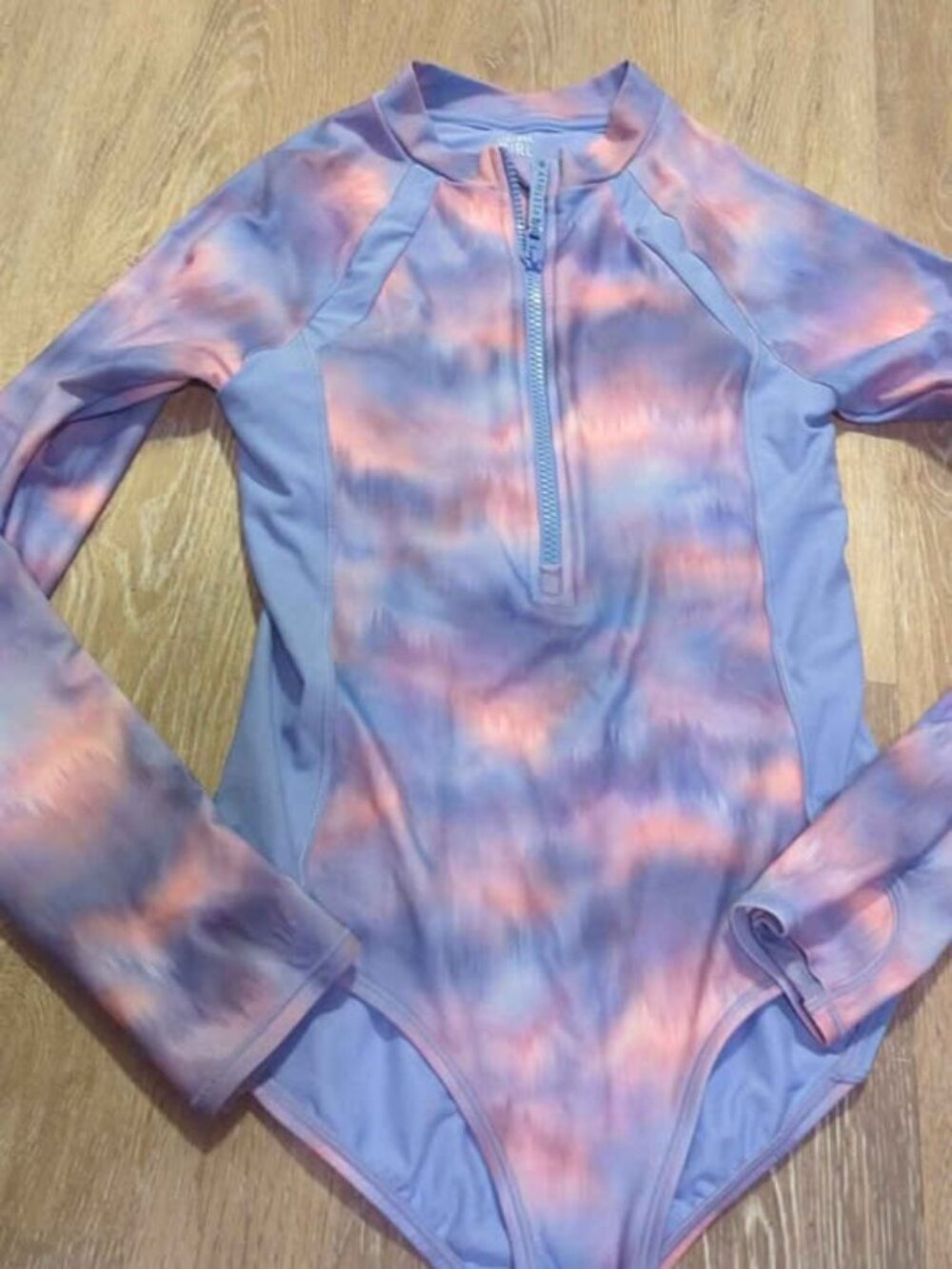 Athleta Girl Tie-Dye Long Sleeve Swimsuit XL/14